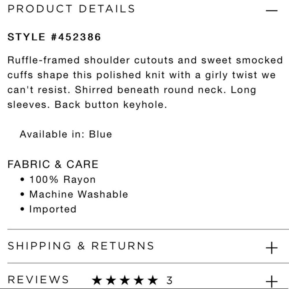LOFT Paisley Ruffle Cold Shoulder Top - Picture 4 of 4